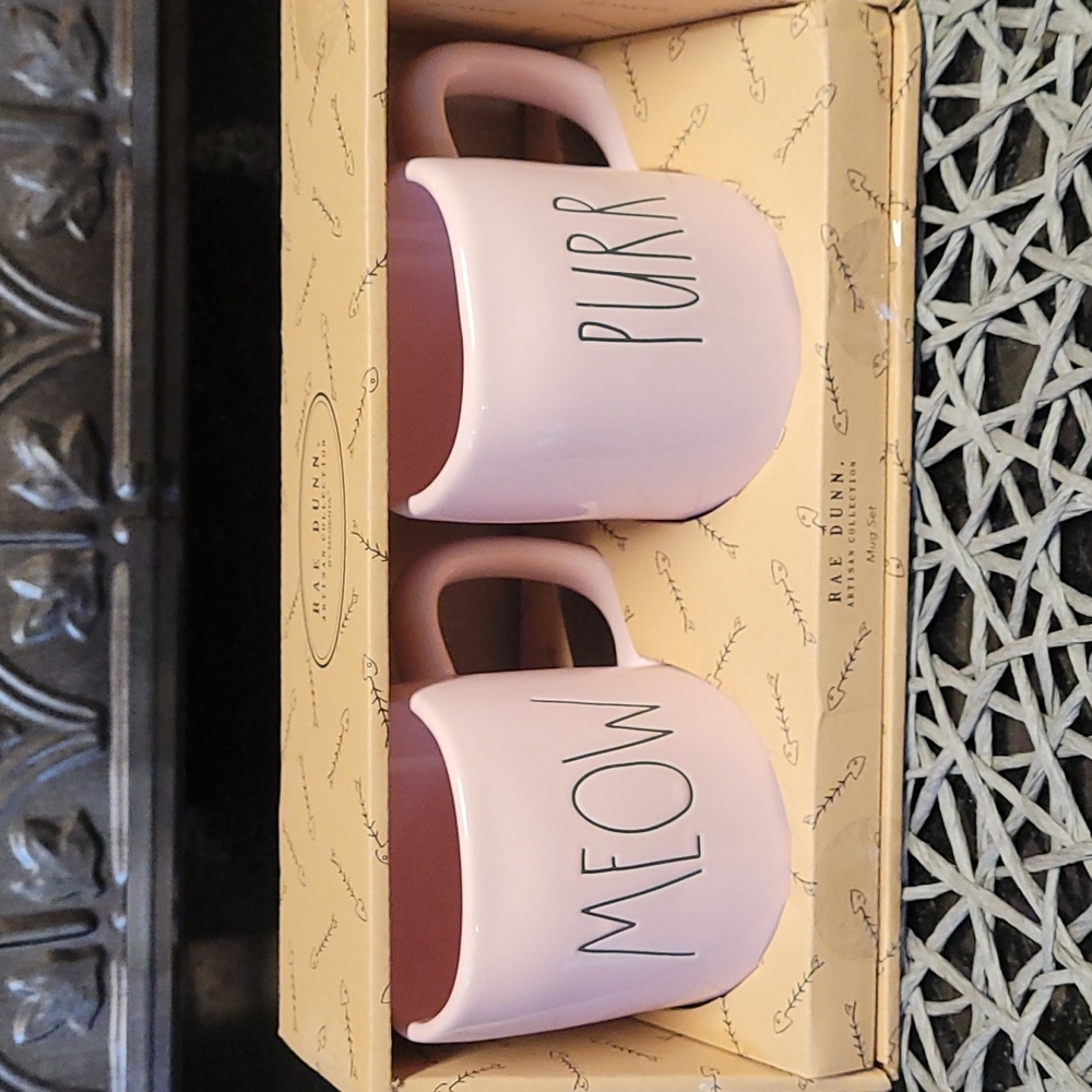 Rae Dunn Cat Mug Set
